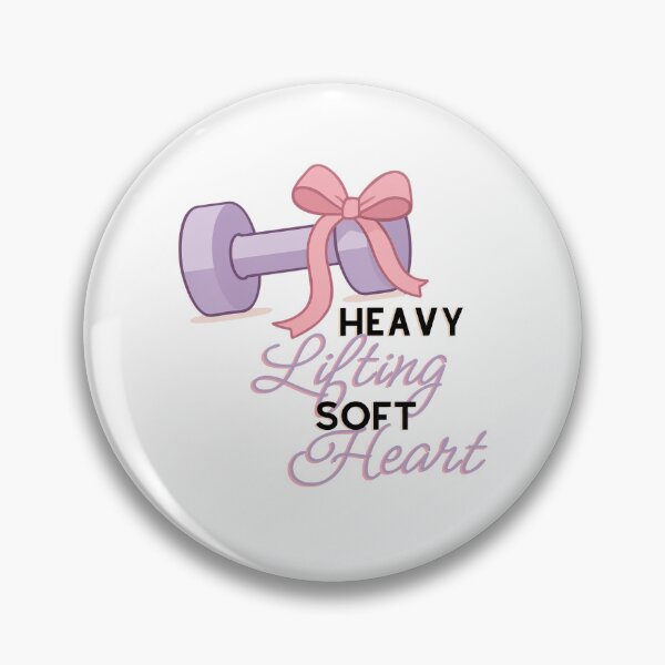 Item preview, Heavy Lifting Soft Heart Lavender Dumbbell Bow Cute designed and sold by Girly-Universe.