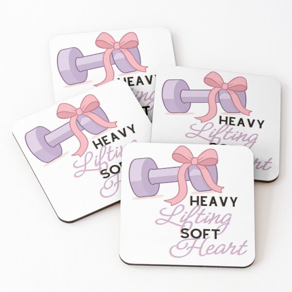Item preview, Heavy Lifting Soft Heart Lavender Dumbbell Bow Cute designed and sold by Girly-Universe.