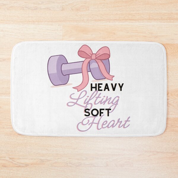 Item preview, Heavy Lifting Soft Heart Lavender Dumbbell Bow Cute designed and sold by Girly-Universe.