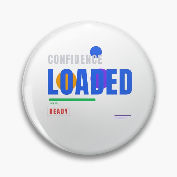 Item preview, Confidence Loaded – Positive Tech Typography Design designed and sold by HeartAndArtShop.