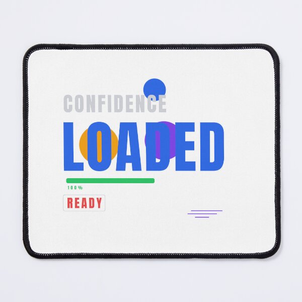 Item preview, Confidence Loaded – Positive Tech Typography Design designed and sold by HeartAndArtShop.