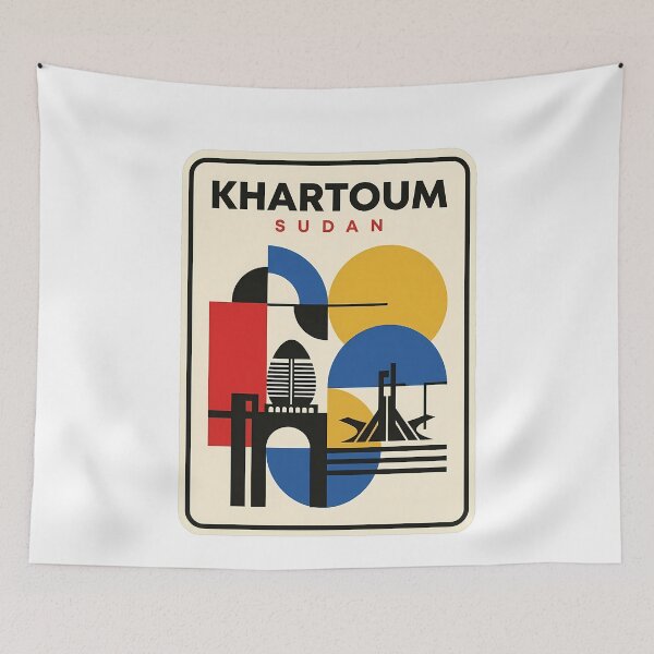 Item preview, Khartoum Sudan Geometric Abstract Travel Style designed and sold by k3rstman1.