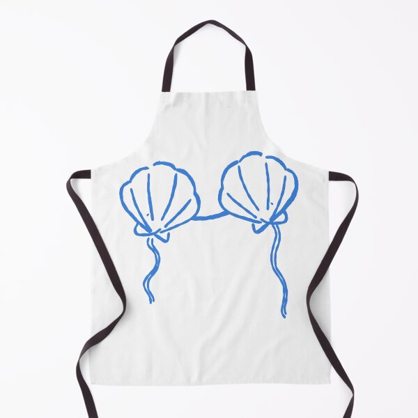 Item preview, Blue and Cream Shell Bikini Illustration designed and sold by MariePopPrints.