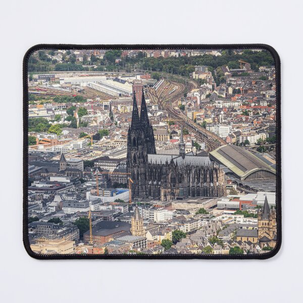 Item preview, Cologne Cathedral from the air - helicopter aerial photograph in color designed and sold by jacquesview.