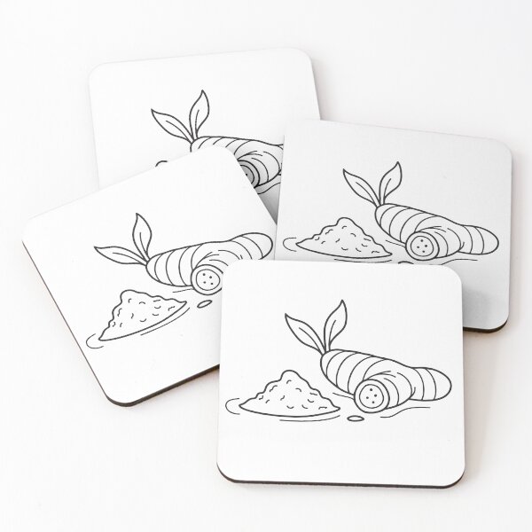 Item preview, Turmeric Root Beside Spilled Spice Powder designed and sold by rasagamastore.