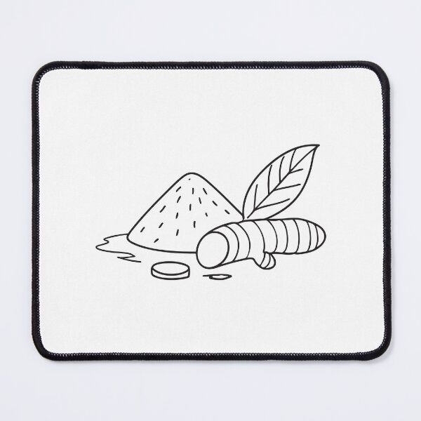 Item preview, Turmeric Root with Scattered Turmeric Powder designed and sold by rasagamastore.