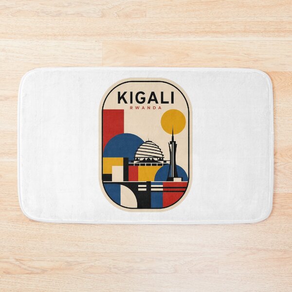 Item preview, Kigali Rwanda Skyline Retro Geometric Travel Art designed and sold by k3rstman1.