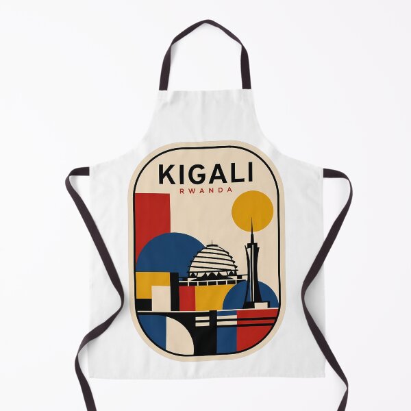 Item preview, Kigali Rwanda Skyline Retro Geometric Travel Art designed and sold by k3rstman1.