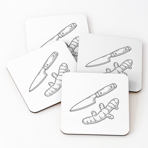 Item preview, Turmeric Root Beside Kitchen Knife designed and sold by rasagamastore.
