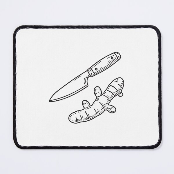 Item preview, Turmeric Root Beside Kitchen Knife designed and sold by rasagamastore.