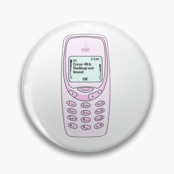 Item preview, Vintage Pink Nokia 3310 Feelings Not Found – 90s Retro Tech Sticker designed and sold by Mustangana.