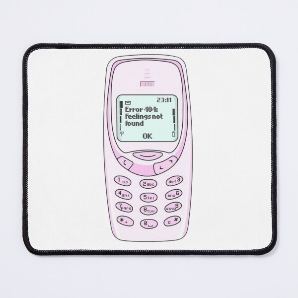 Item preview, Vintage Pink Nokia 3310 Feelings Not Found – 90s Retro Tech Sticker designed and sold by Mustangana.