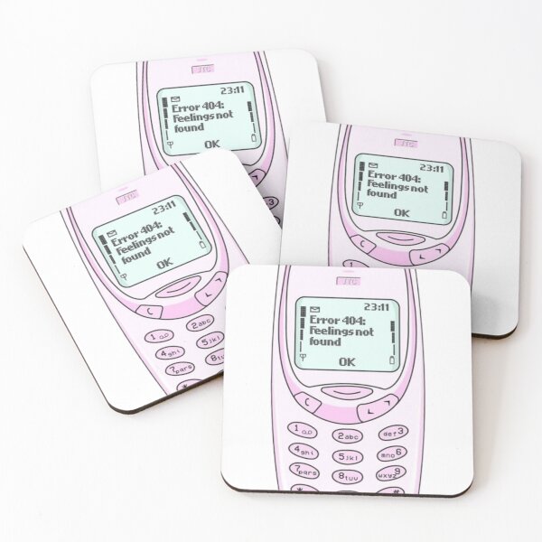 Item preview, Vintage Pink Nokia 3310 Feelings Not Found – 90s Retro Tech Sticker designed and sold by Mustangana.