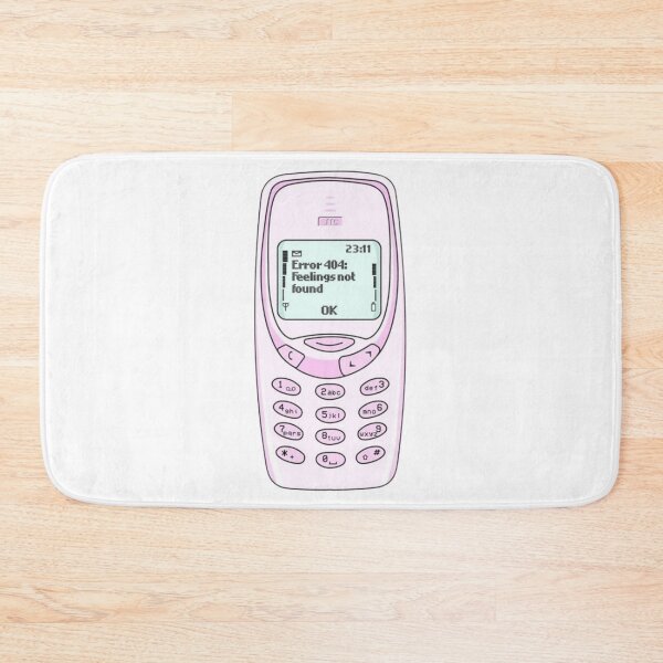 Item preview, Vintage Pink Nokia 3310 Feelings Not Found – 90s Retro Tech Sticker designed and sold by Mustangana.