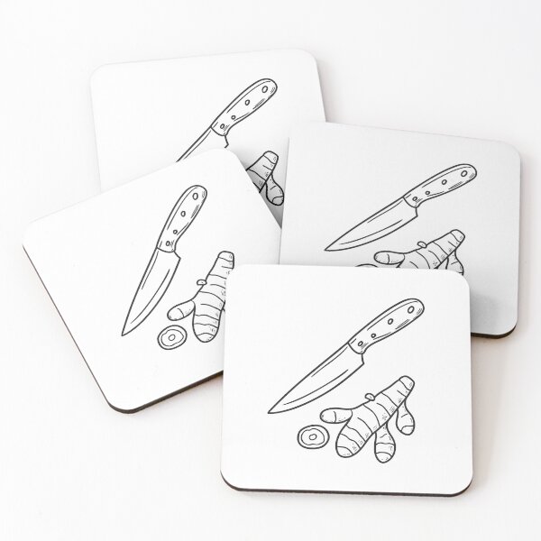 Item preview, Turmeric Root Beside Slicing Knife designed and sold by rasagamastore.