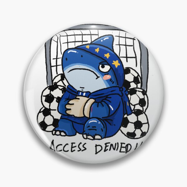 Item preview, Awkward Animal Hat Club – Cape Verde Blue Shark “Access Denied” | Funny Goalkeeper World Cup Sticker designed and sold by chupichapa.