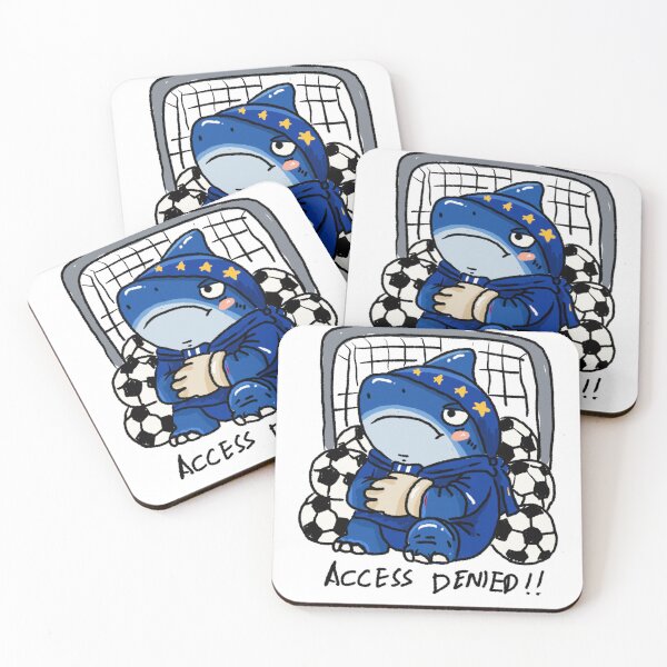 Item preview, Awkward Animal Hat Club – Cape Verde Blue Shark “Access Denied” | Funny Goalkeeper World Cup Sticker designed and sold by chupichapa.