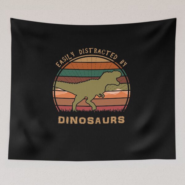 Item preview, Easily Distracted By Dinosaurs Retro T-Rex designed and sold by marke770.