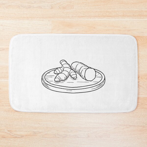 Item preview, Fresh Turmeric Root on Wooden Tray designed and sold by rasagamastore.