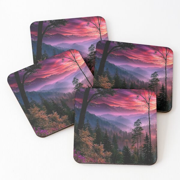 Item preview, Mountain layers at sunset designed and sold by DutteArt.