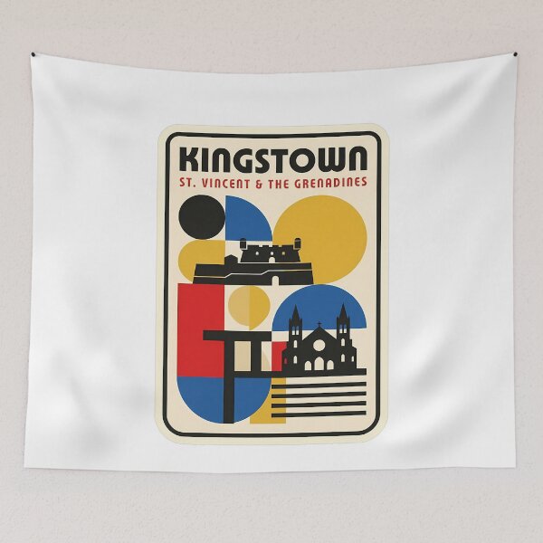 Item preview, Kingstown St Vincent and the Grenadines Retro Travel designed and sold by k3rstman1.