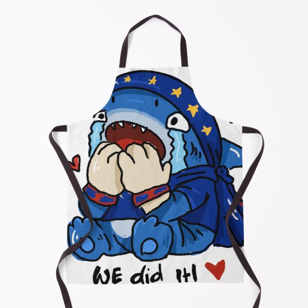 Item preview, Awkward Animal Hat Club – Cape Verde Blue Shark “We Did It!” | Cute Football Fan Sticker designed and sold by chupichapa.