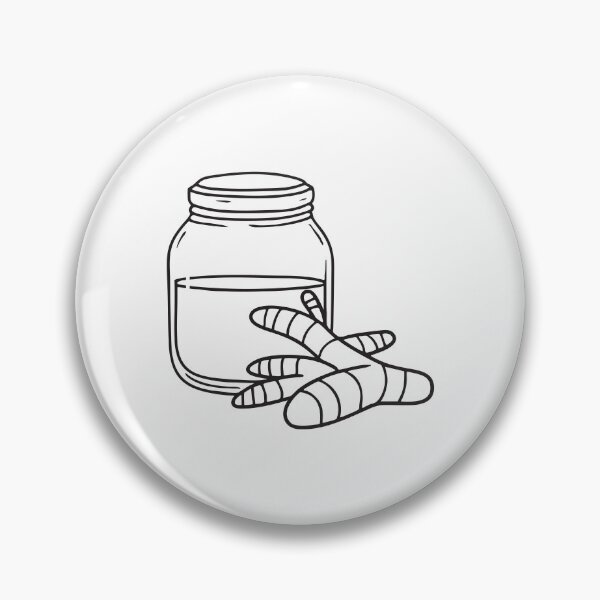 Item preview, Turmeric Root Next to Glass Storage Jar designed and sold by rasagamastore.