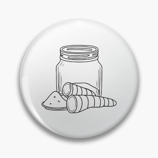 Item preview, Turmeric Root Beside Small Glass Jar designed and sold by rasagamastore.