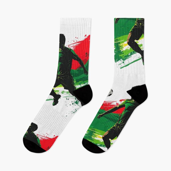 Item preview, Portugal Soccer Player Art — Portuguese Football Flag Action Fan Print designed and sold by icemanphotos.