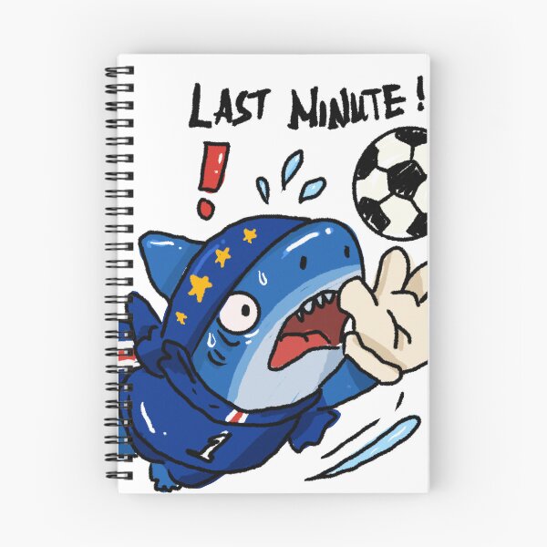 Item preview, Awkward Animal Hat Club – Cape Verde Blue Shark “Last Minute” | Funny Football Save Sticker designed and sold by chupichapa.