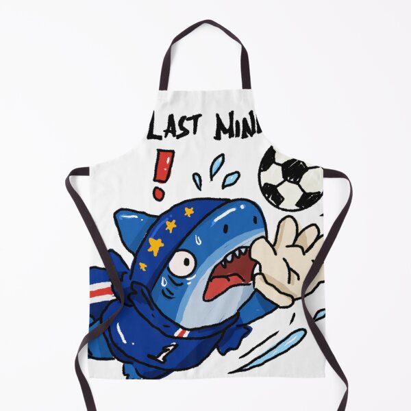 Item preview, Awkward Animal Hat Club – Cape Verde Blue Shark “Last Minute” | Funny Football Save Sticker designed and sold by chupichapa.