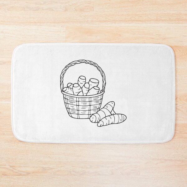 Item preview, Turmeric Root Next to Woven Basket designed and sold by rasagamastore.