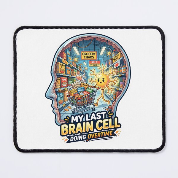 Item preview, My Last Brain Cell Doing Overtime designed and sold by Tharaazu.