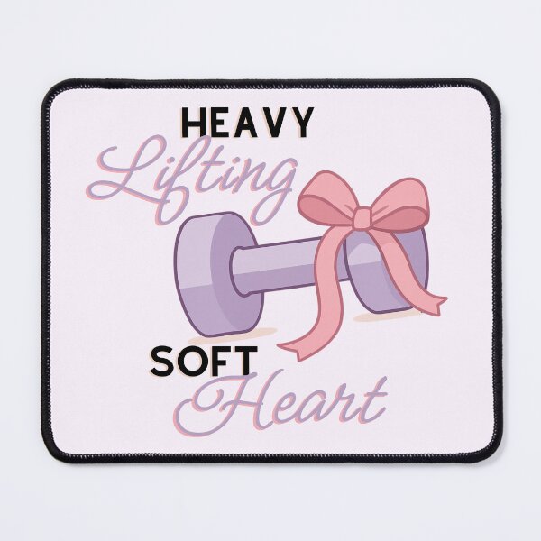 Item preview, Heavy Lifting Soft Heart Purple Dumbbell Bow Cute designed and sold by Girly-Universe.