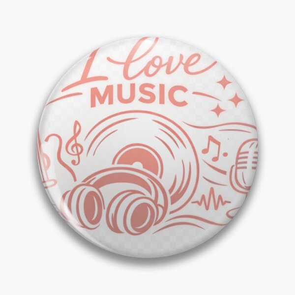 Item preview, I LOVE MUSIC – Soft Neon Glow Minimal Design   designed and sold by EdgeSphere.