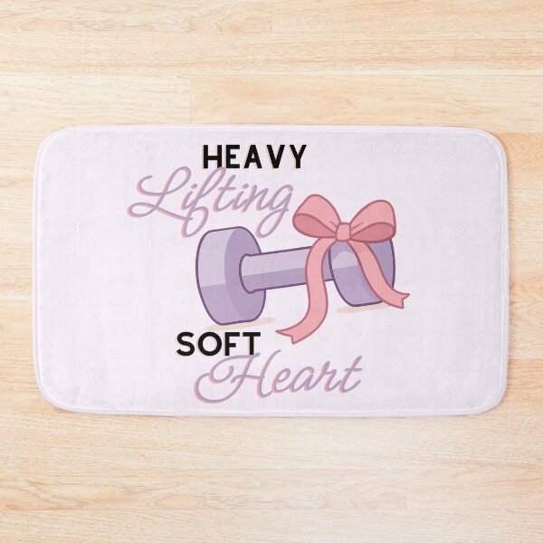 Item preview, Heavy Lifting Soft Heart Purple Dumbbell Bow Cute designed and sold by Girly-Universe.
