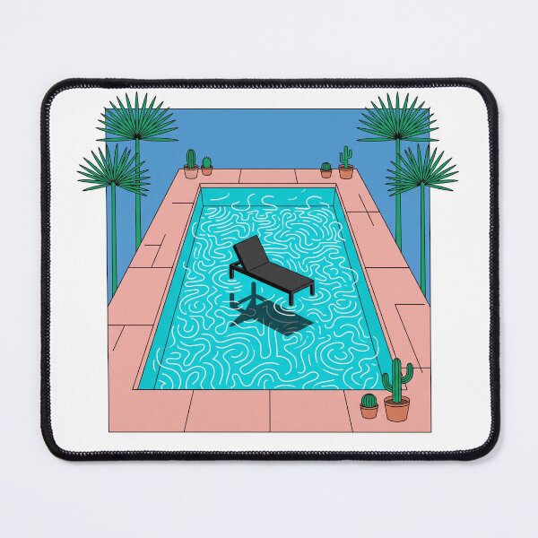 Item preview, David Hockney Inspired California Pool Reflections Pop Art designed and sold by krish-prints.