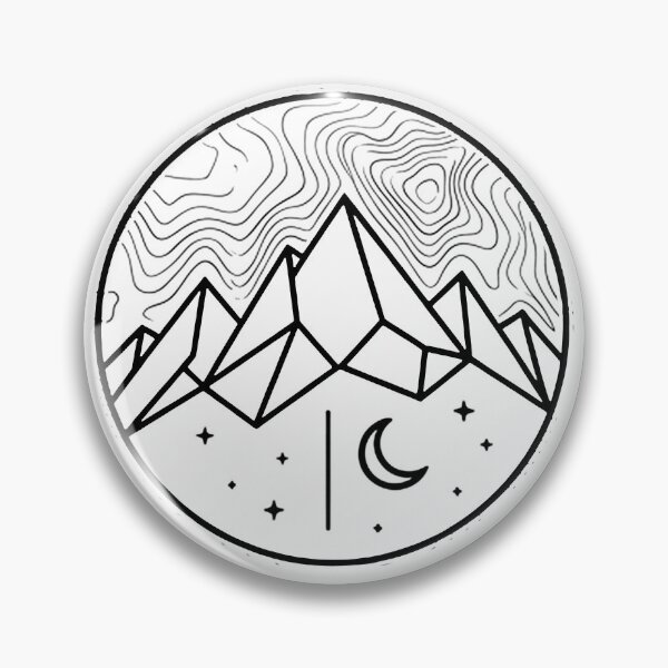 Item preview, Mountain Moon Geometric Minimalist Hiking National Park Adventure designed and sold by Yellowriversss.