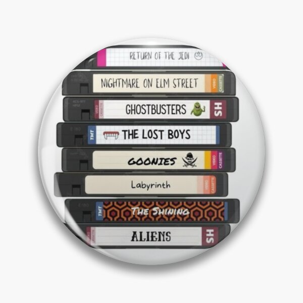 Item preview, Vintage Horror VHS Tape Stack – Retro 90s Movie Night Sticker  designed and sold by Mustangana.