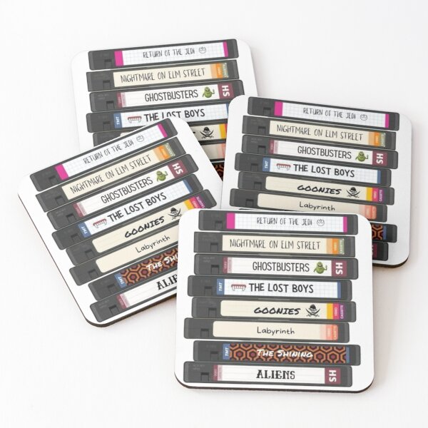 Item preview, Vintage Horror VHS Tape Stack – Retro 90s Movie Night Sticker  designed and sold by Mustangana.