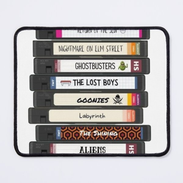 Item preview, Vintage Horror VHS Tape Stack – Retro 90s Movie Night Sticker designed and sold by Mustangana.