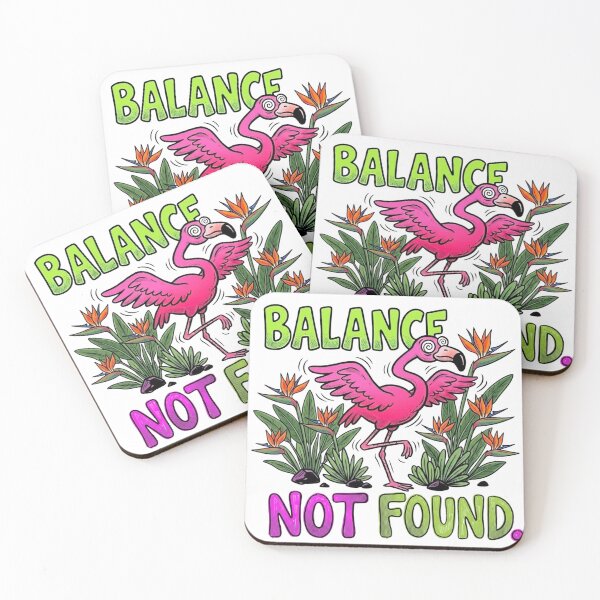 Item preview, Balance Not Found | Funny Flamingo MS Awareness designed and sold by colorlings.