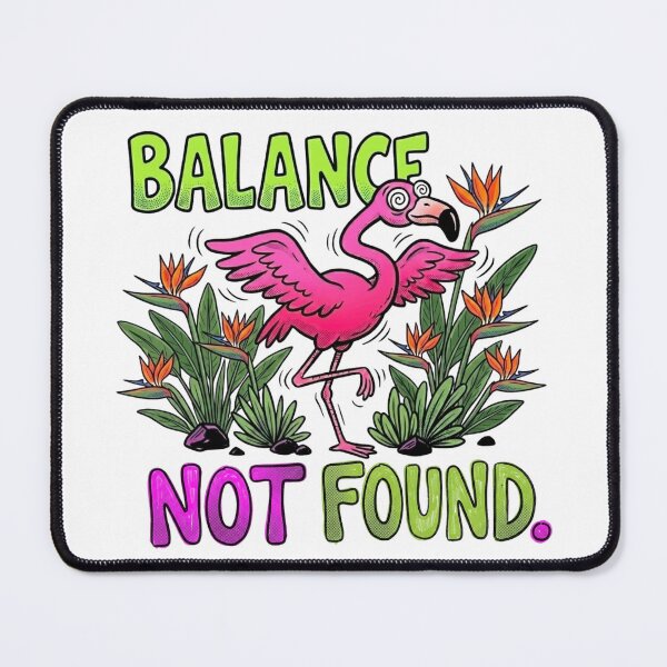 Item preview, Balance Not Found | Funny Flamingo MS Awareness designed and sold by colorlings.