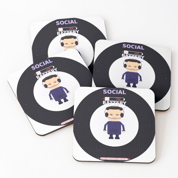 Item preview, Social Battery Low Do Not Disturb Sticker designed and sold by manishiv.
