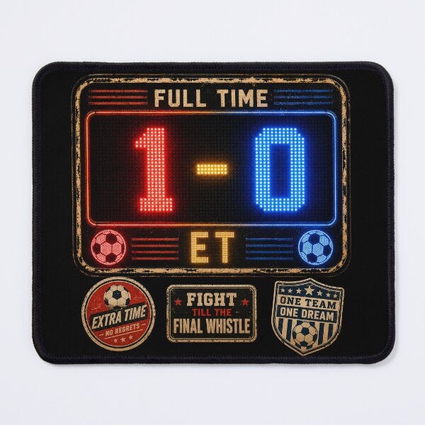 Item preview, Full Time 1-0 Soccer Scoreboard Extra Time Fight Till Final Whistle – Football Art | Soccer Gift designed and sold by irfanshikh.