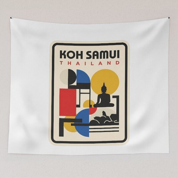 Item preview, Koh Samui Thailand Geometric Bauhaus Travel Aesthetic designed and sold by k3rstman1.