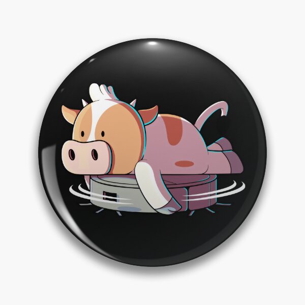 Item preview, Cow On Robot Vacuum Cleaner Funny Farm Animal designed and sold by AmaXONIC.