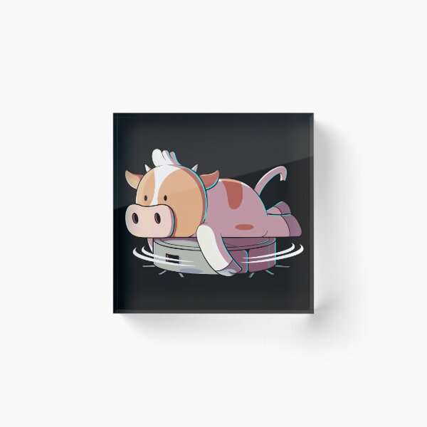 Item preview, Cow On Robot Vacuum Cleaner Funny Farm Animal designed and sold by AmaXONIC.