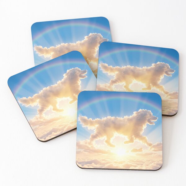 Item preview, Dog Soul in the Clouds Rainbow Bridge Memorial designed and sold by Pfotenfaden.
