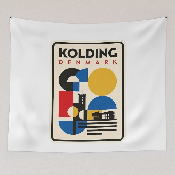 Item preview, Kolding Denmark Geometric Bauhaus Cityscape designed and sold by k3rstman1.